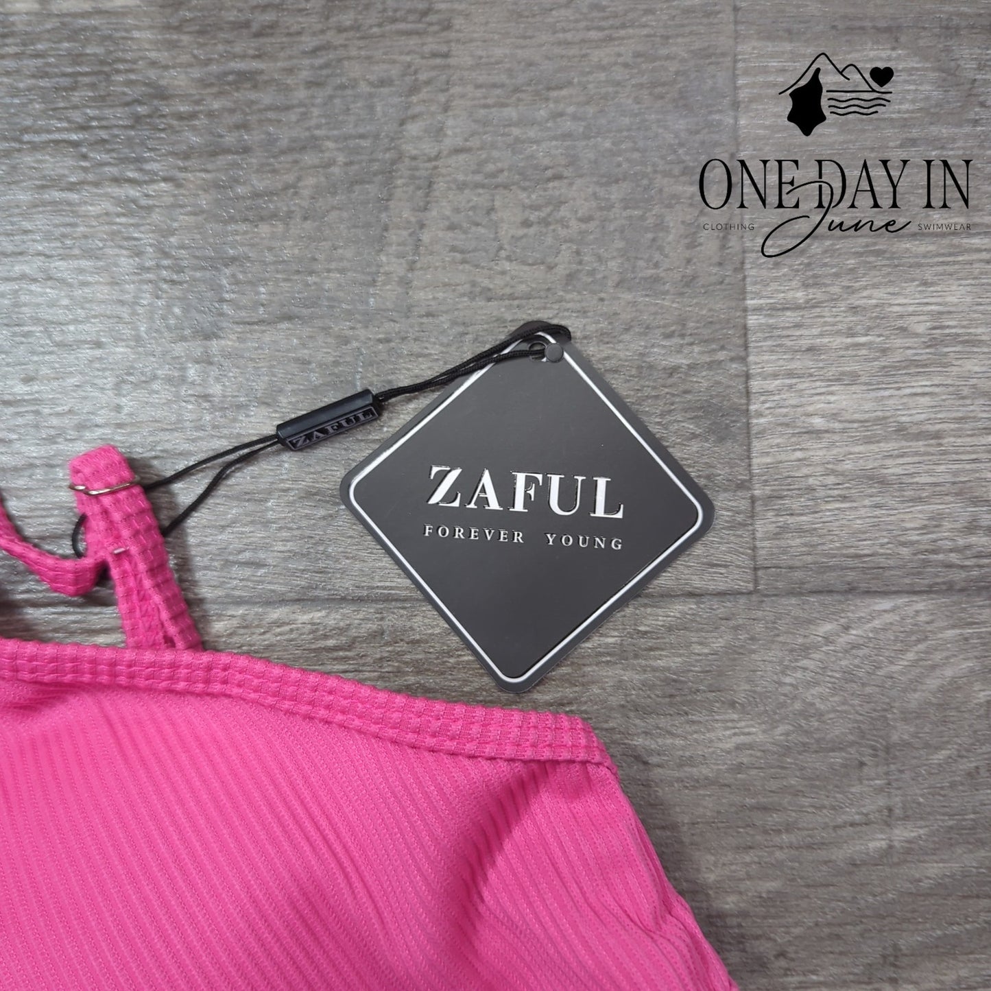Zaful V Wire Textured Tie Back Bikini Swimsuit Size L