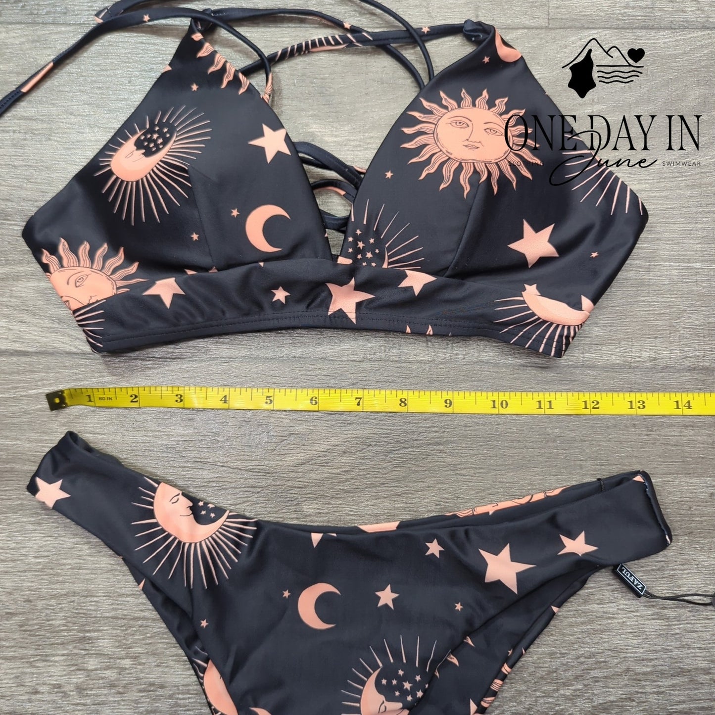 Zaful Lace Up Back Bikini Swimsuit Size S