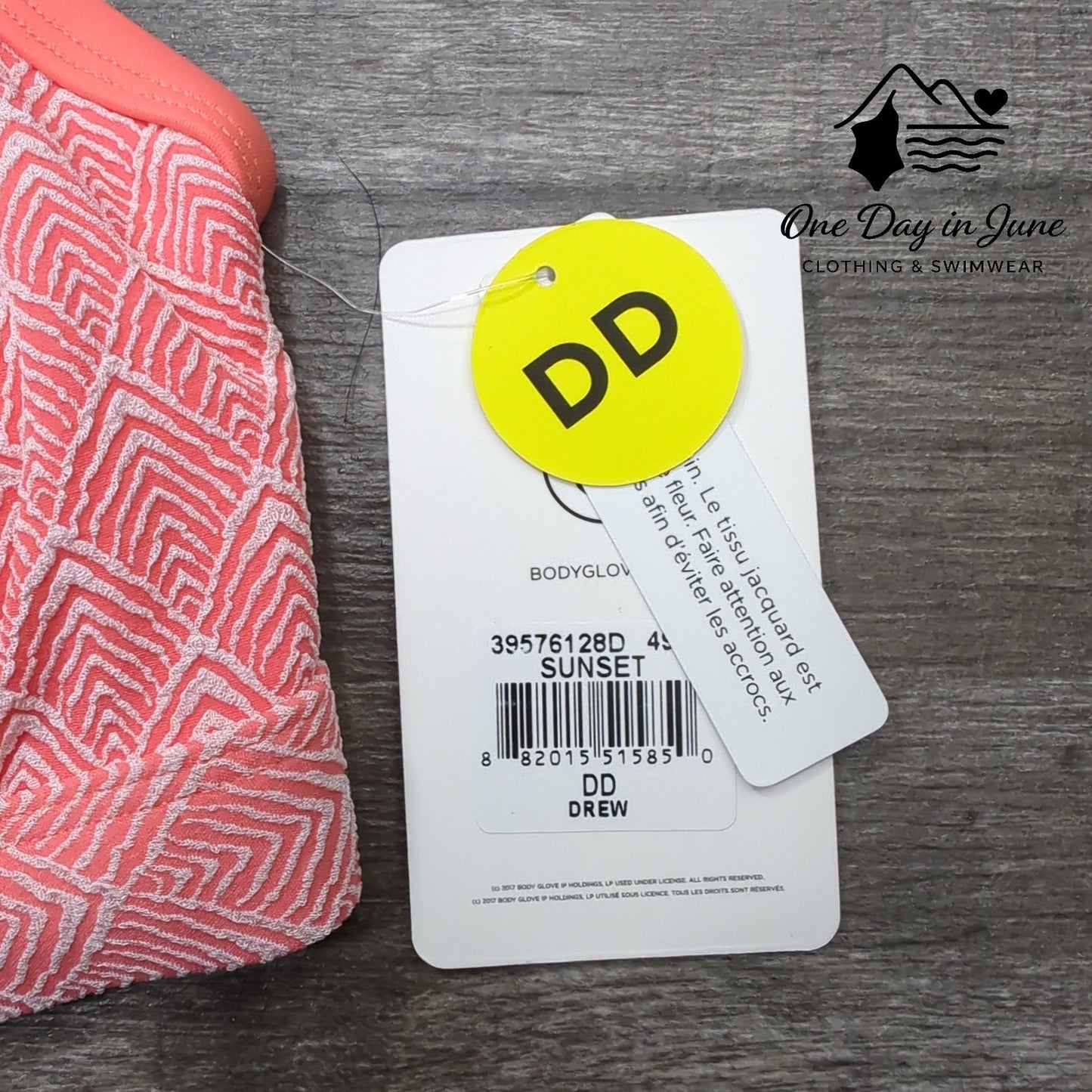 Body Glove Drew Sunset Bikini Top Size DD