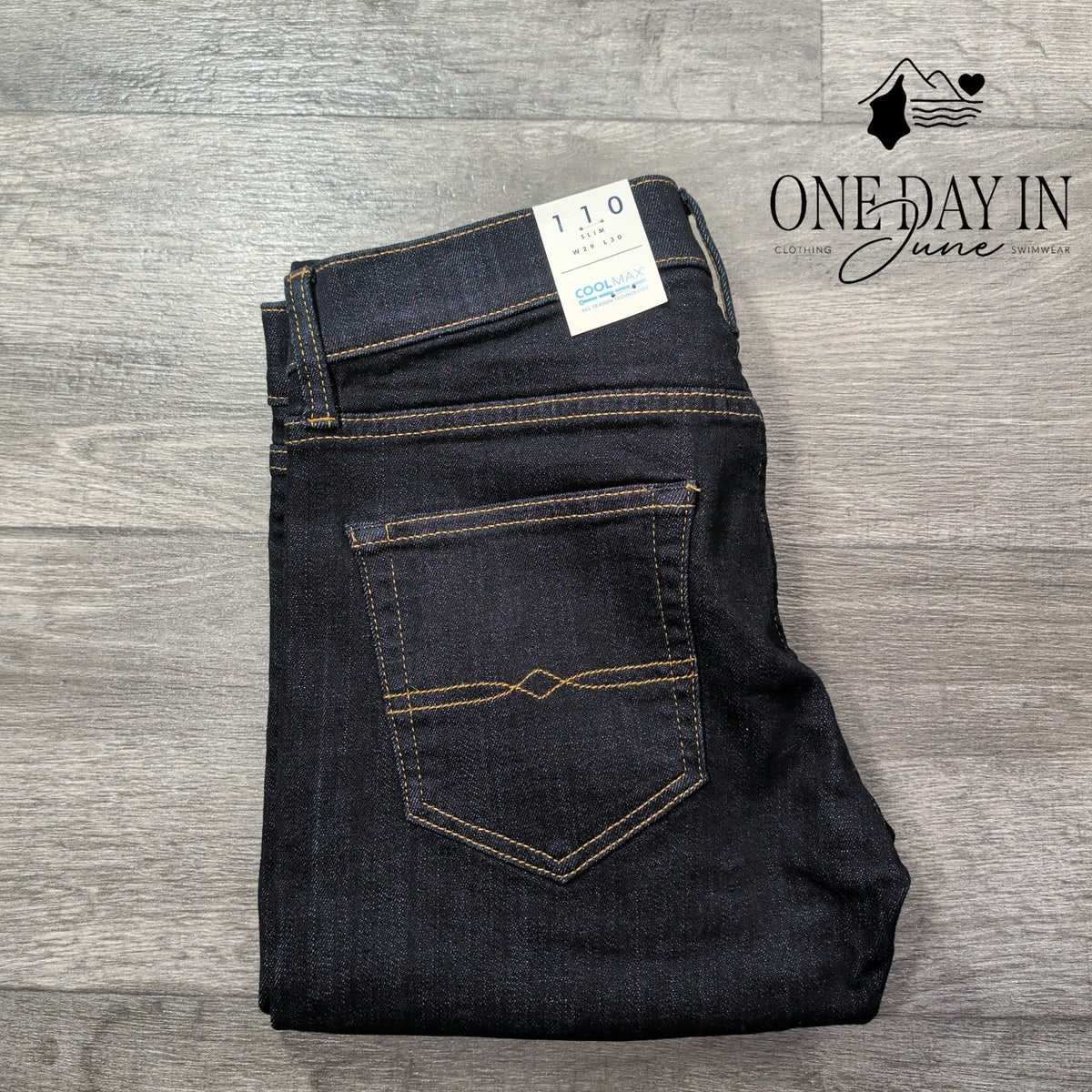 Lucky Brand 110 Slim Jeans Dark Wash Coolmax Stretch Denim NWT Size 8 (29)