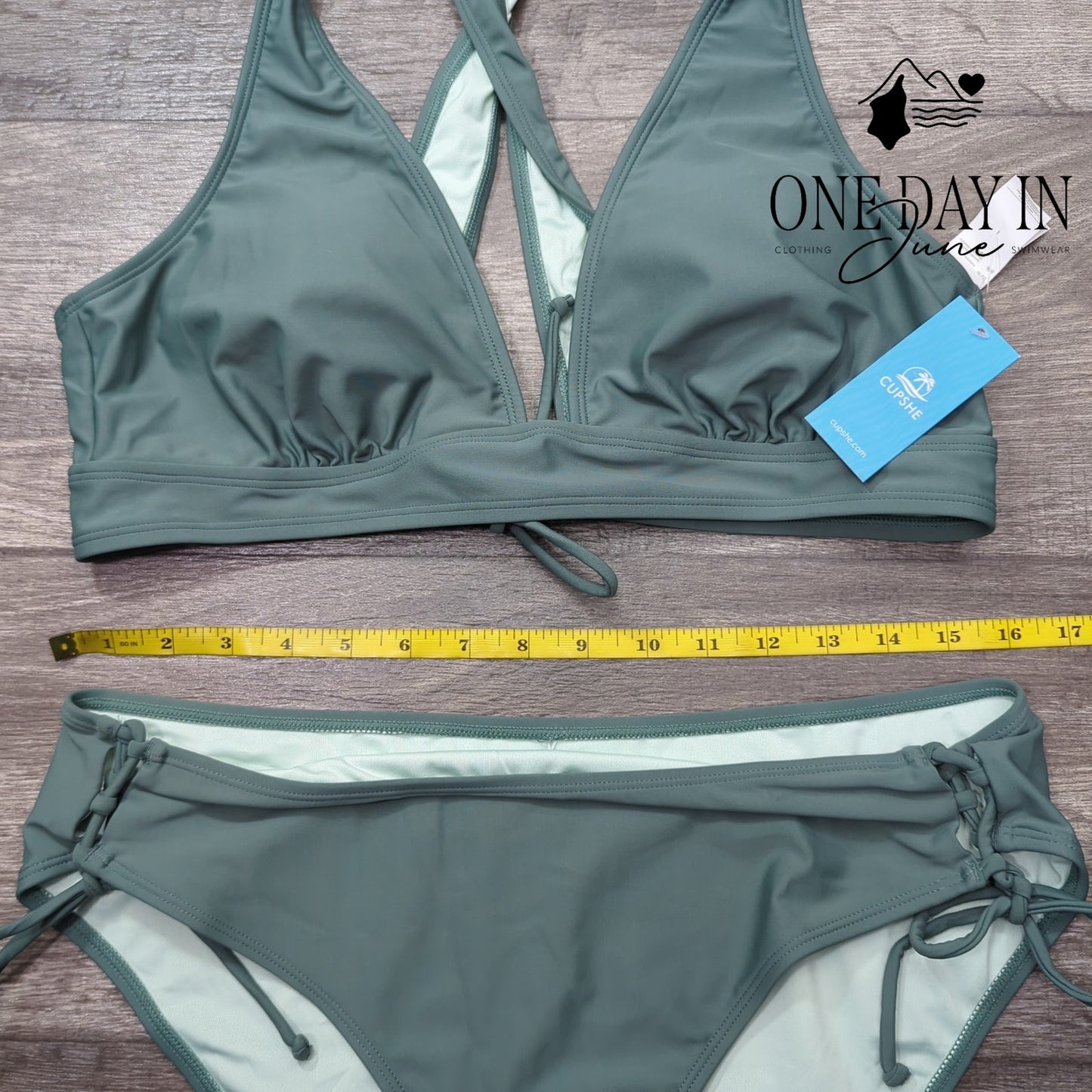 Cupshe Tie Back Tie Side Bikini Swimsuit Size XL