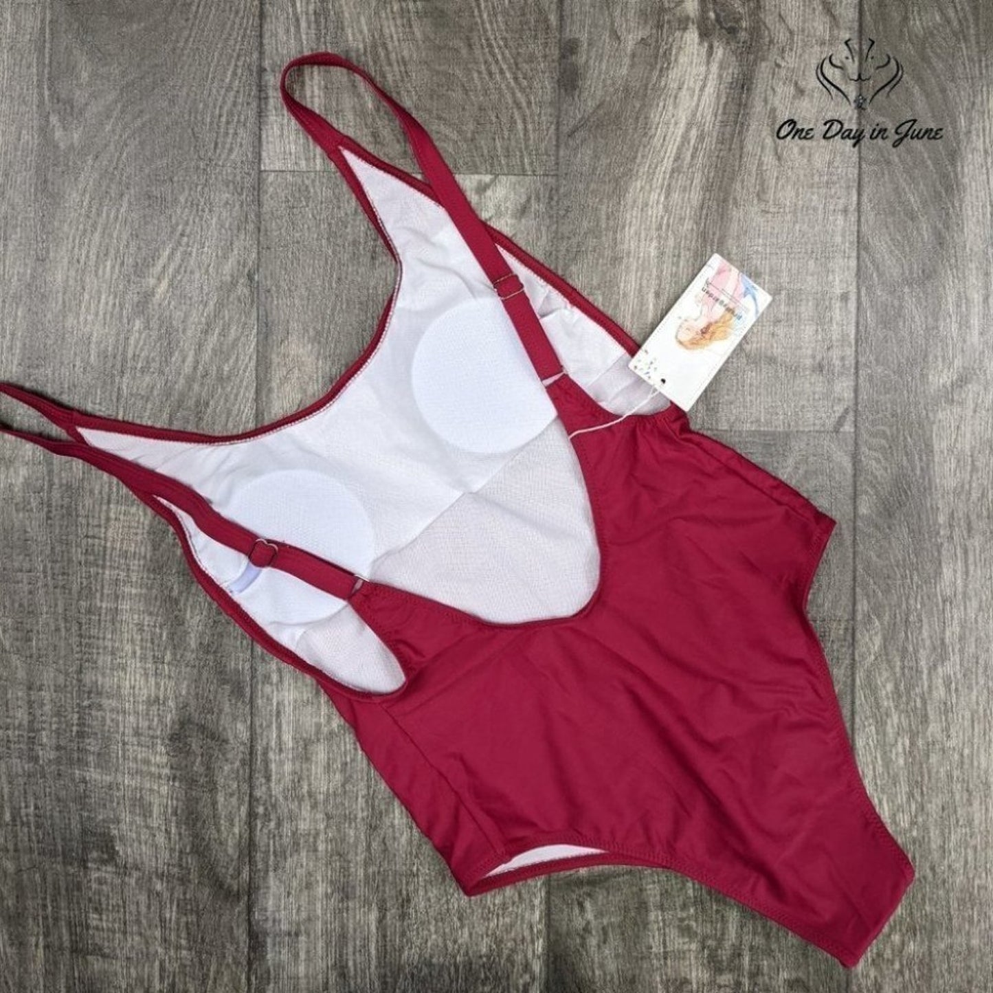 Prettygarden U Neck One Piece Swimsuit Size L