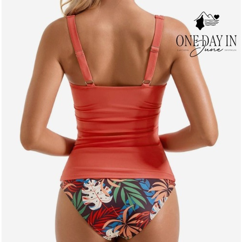 Suuksess Halter Cross Front Tankini Swimsuit Size L