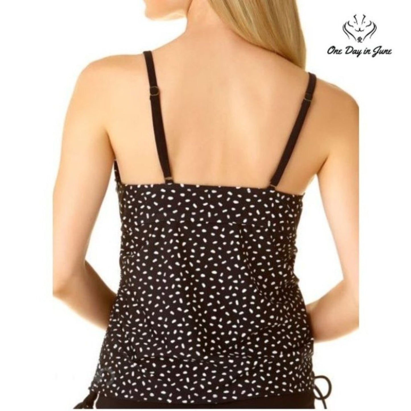 a.n.a Dots Tankini Top Size M