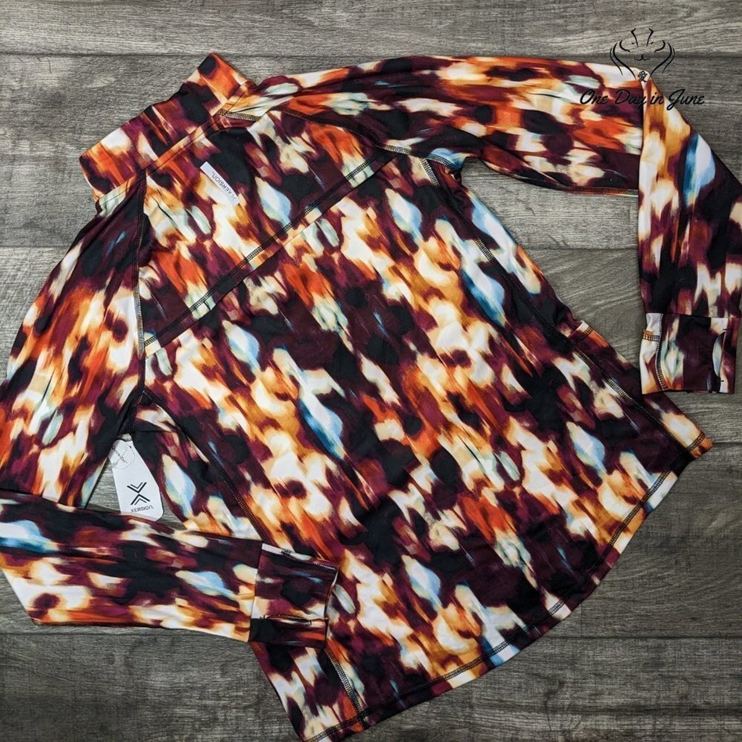 Xersion Xersion High Neck Long Sleeve Quarter-Zip Pullover Size M