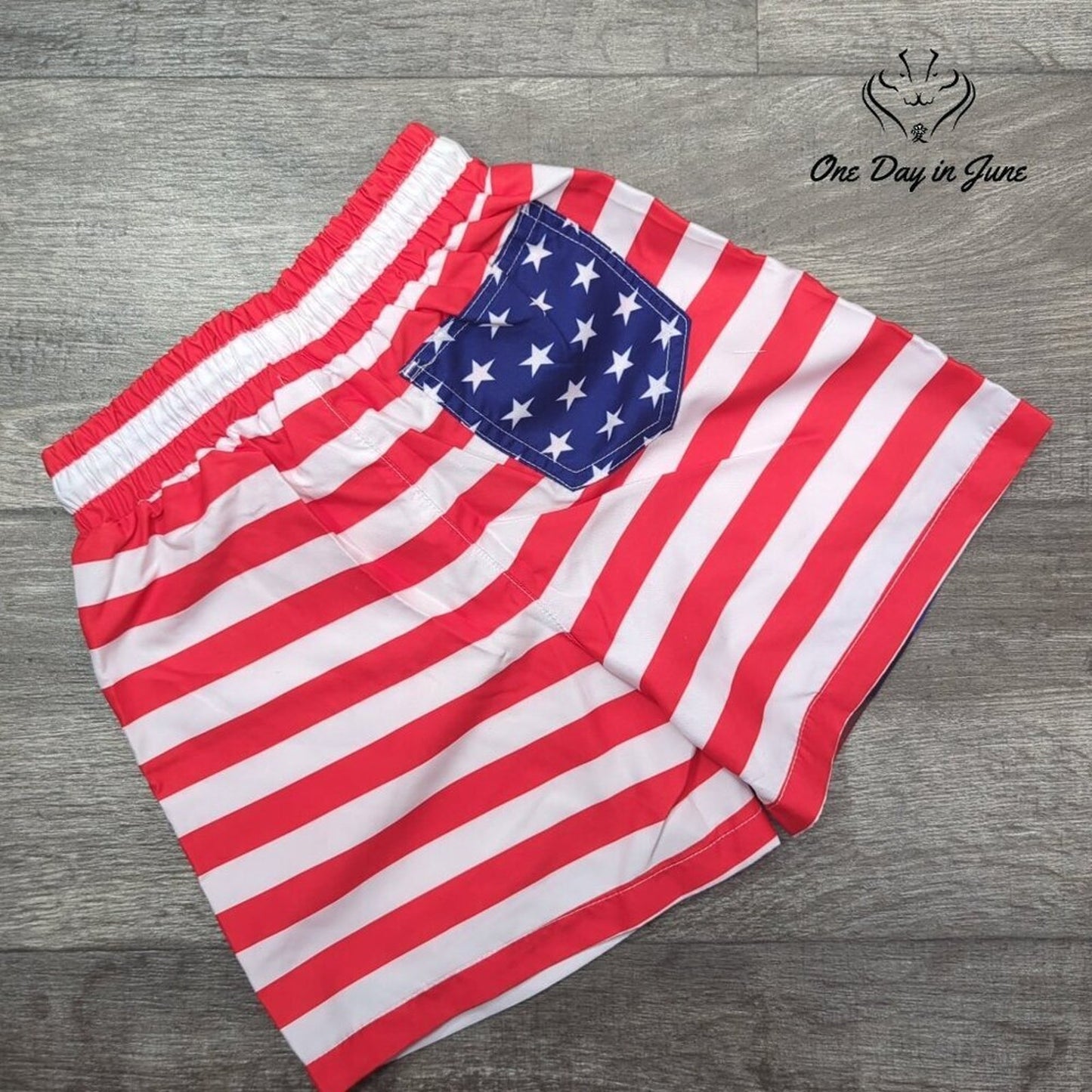SSLR Boys American Flag Board Shorts Size XS