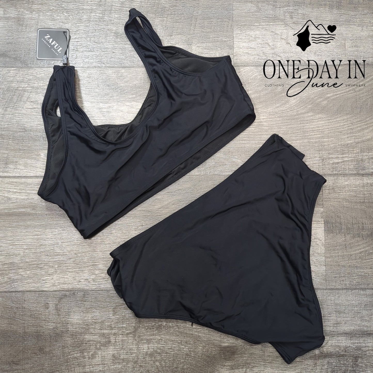 Zaful High Waist Crop Bikini Swimsuit Size L