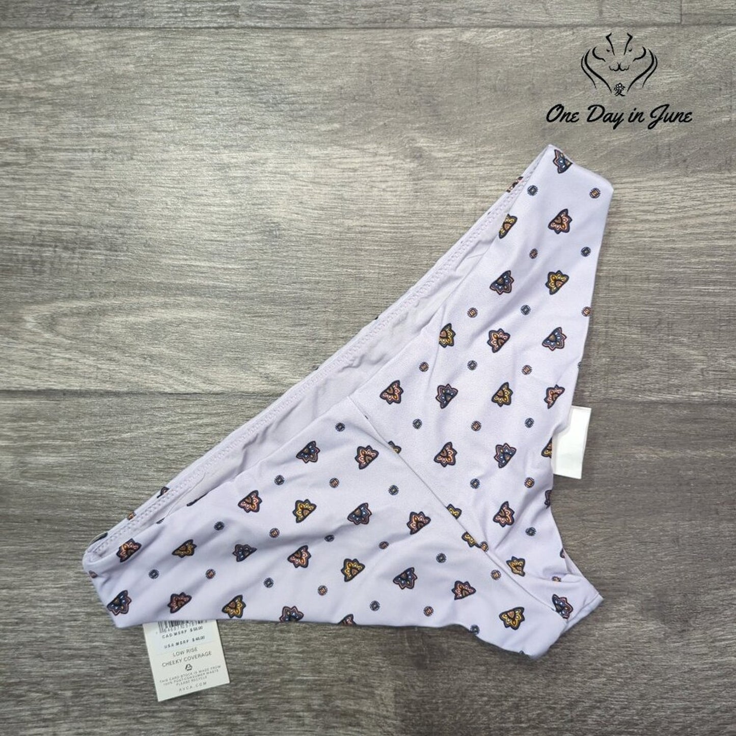 RVCA Foulard Cheeky Bikini Bottom Size S