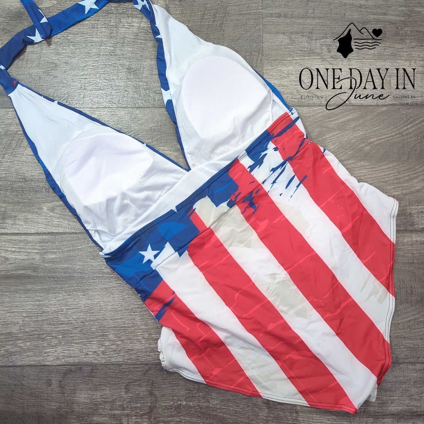 Charmo V Neck Halter One Piece Swimsuit Size XL