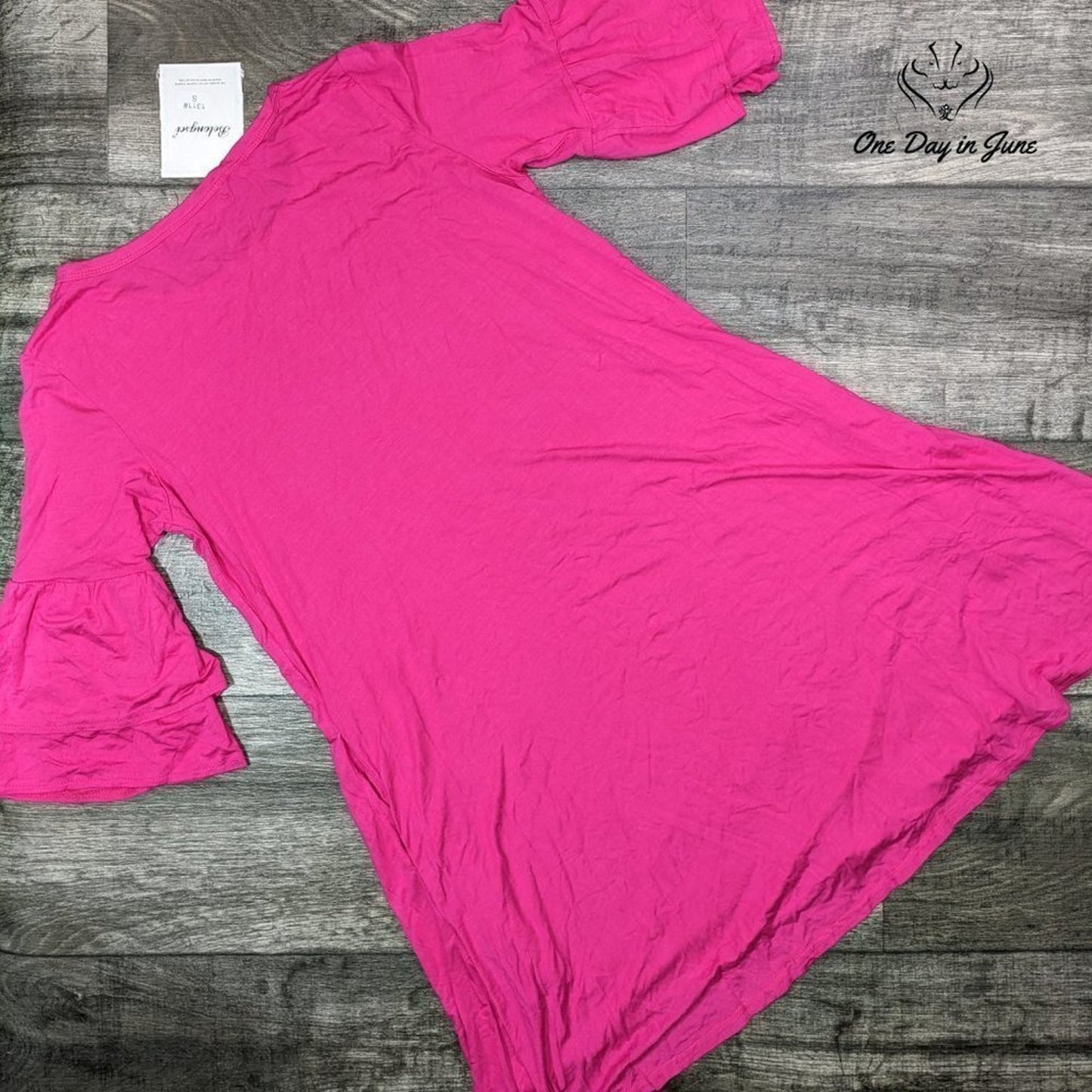 Belongsci 3/4 Sleeve Crew Neck Summer Dress Size S