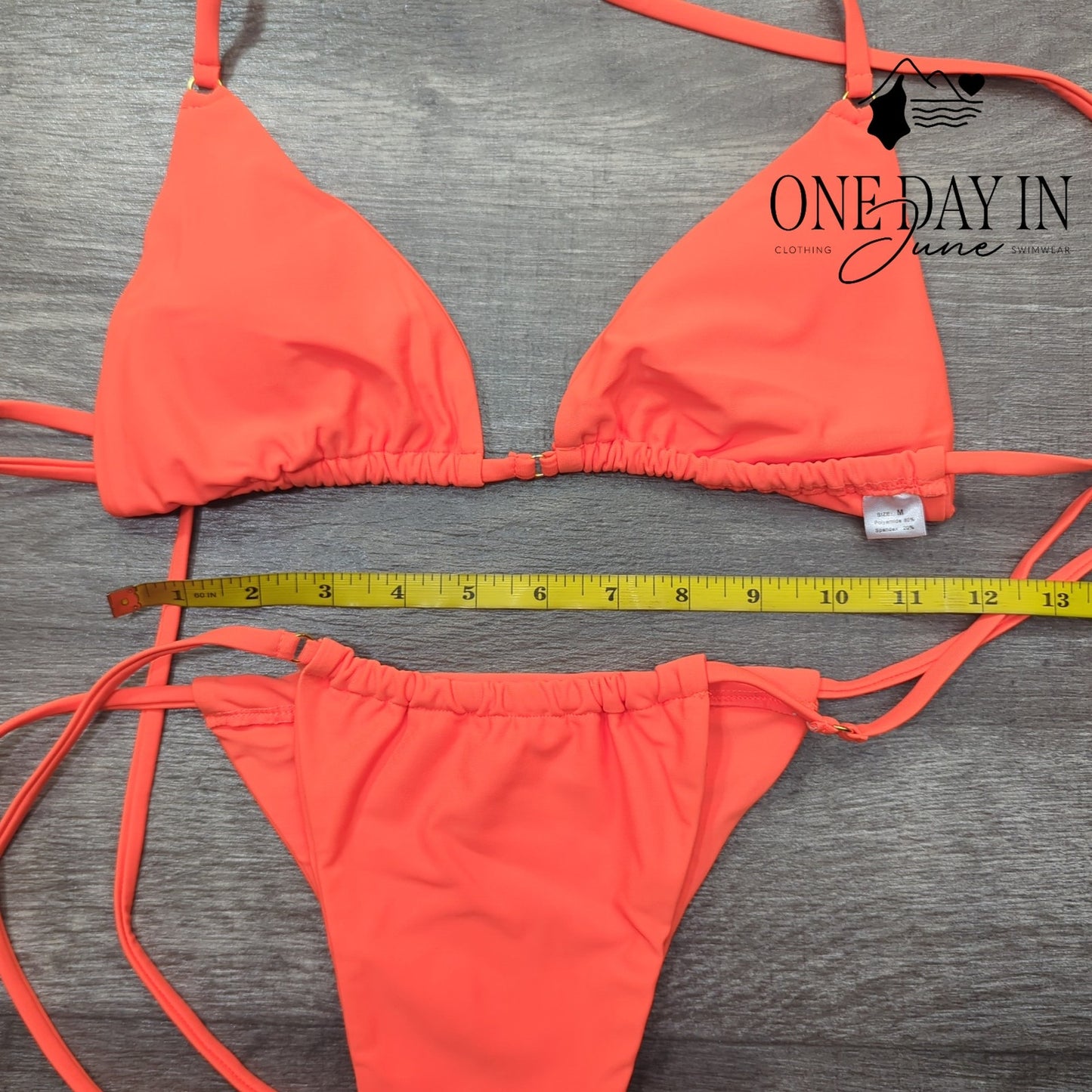 CharmLeaks Triangle Tie Side Bikini Swimsuit Size M