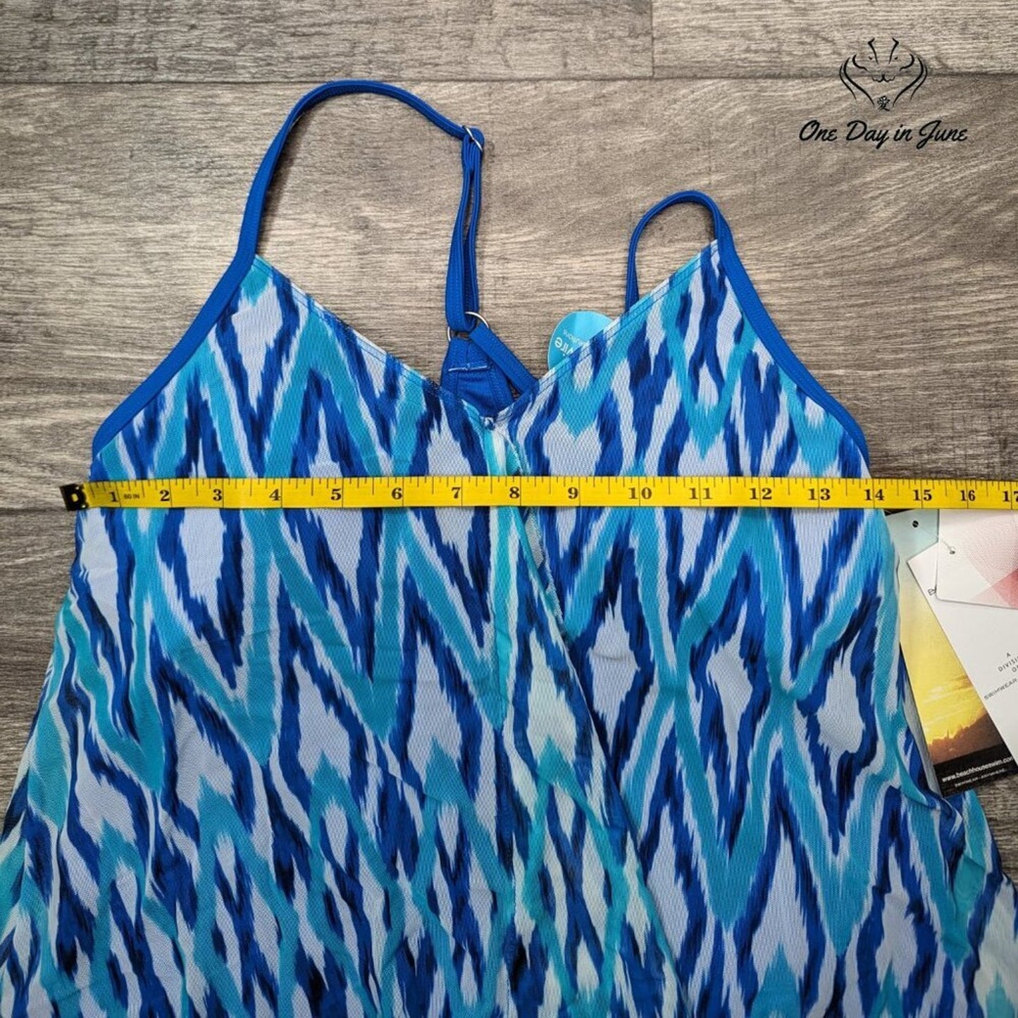 Beach House Layered Underwire Tankini Top Size 6