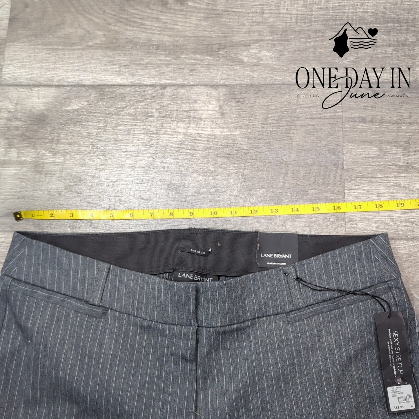 Lane Bryant The Allie Pin Striped Ankle Pants Size 18