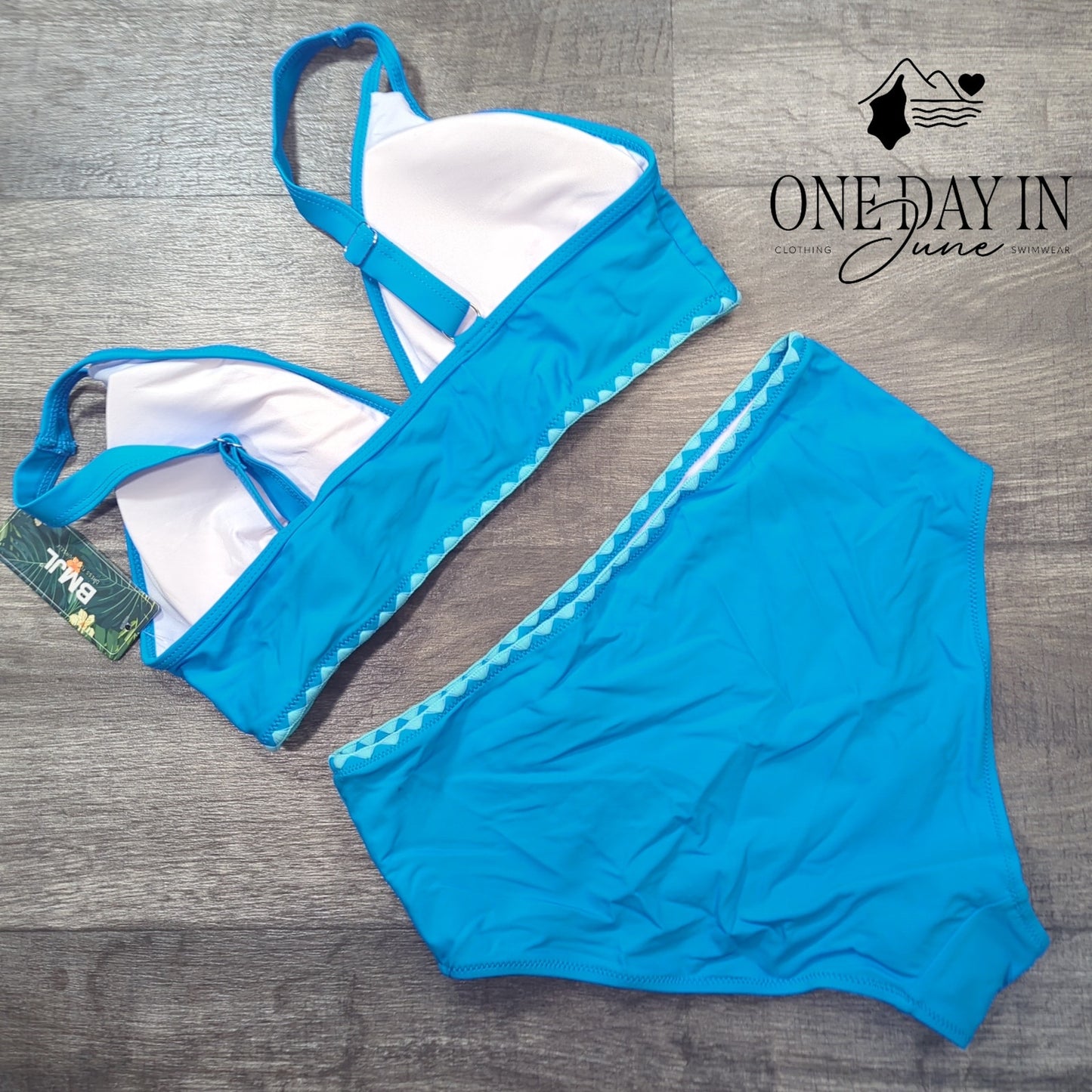 Blooming Jelly High Waist Bikini Swimsuit Size L