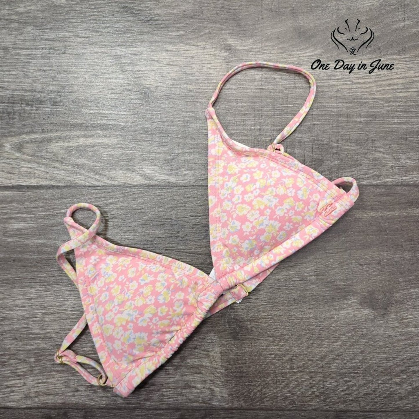 Billabong Ditsy Darling Slide Bikini Top Size M