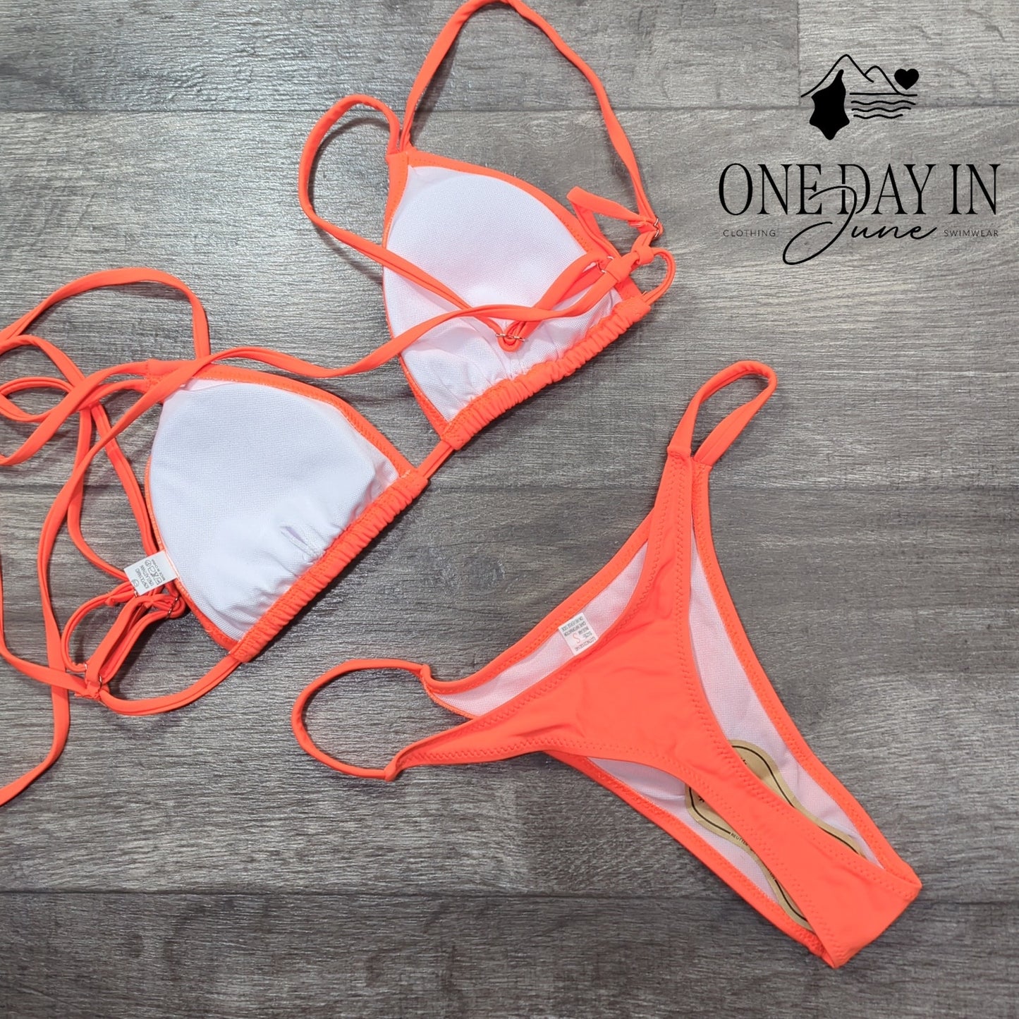 Aleumdr Adjustable Triangle Bikini Swimsuit Size S