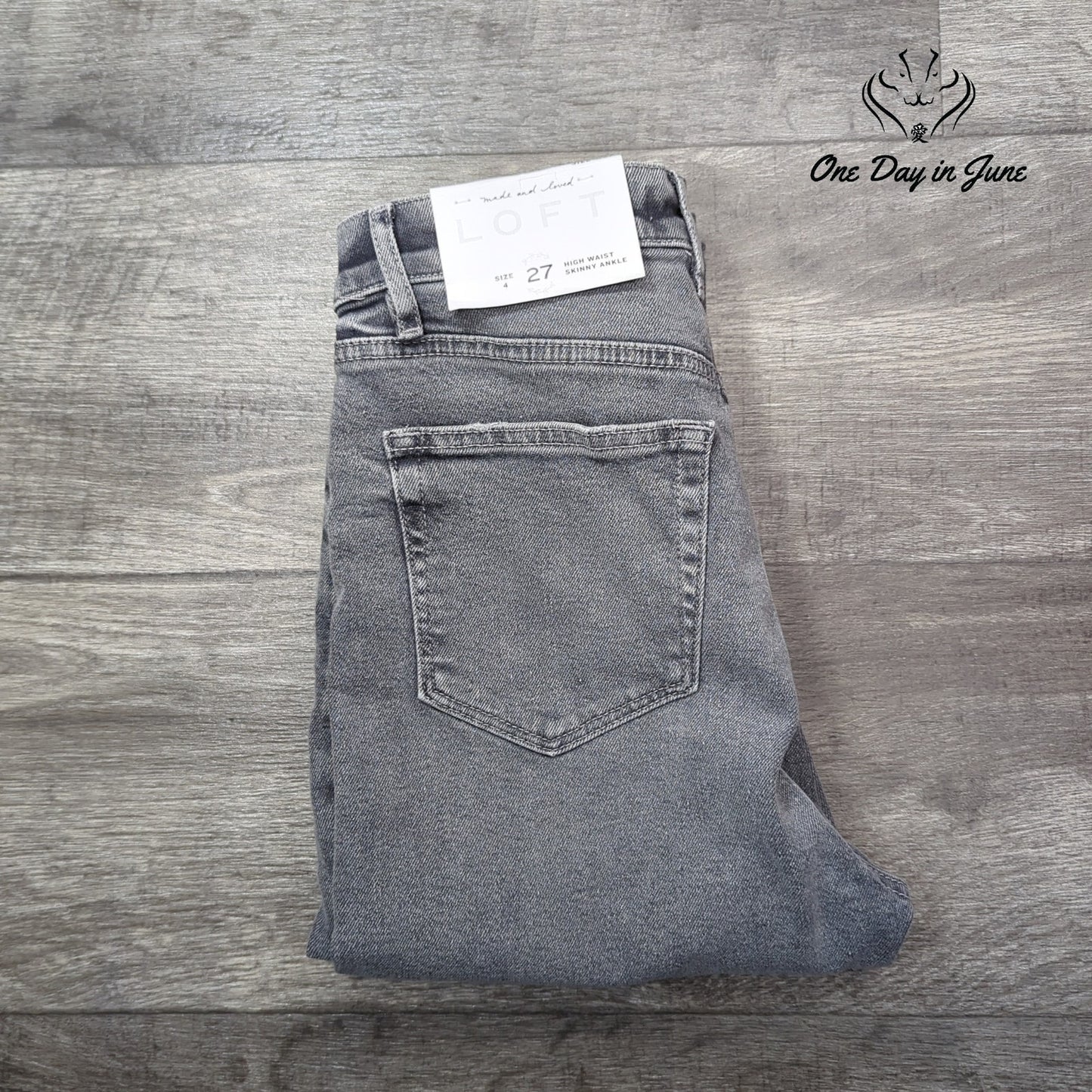 Loft High Waist Skinny Ankle Jeans Size 4