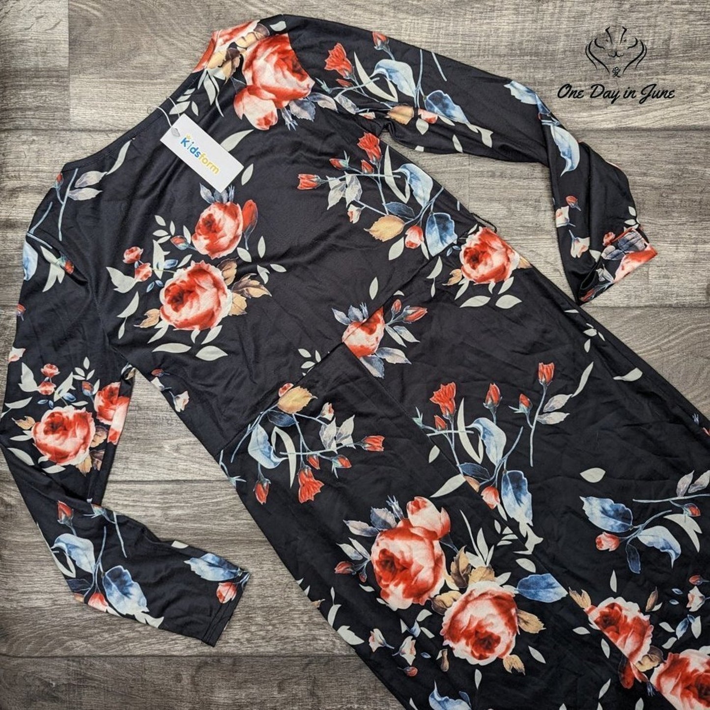 Kidsform Long Sleeve Maxi Dress Size M