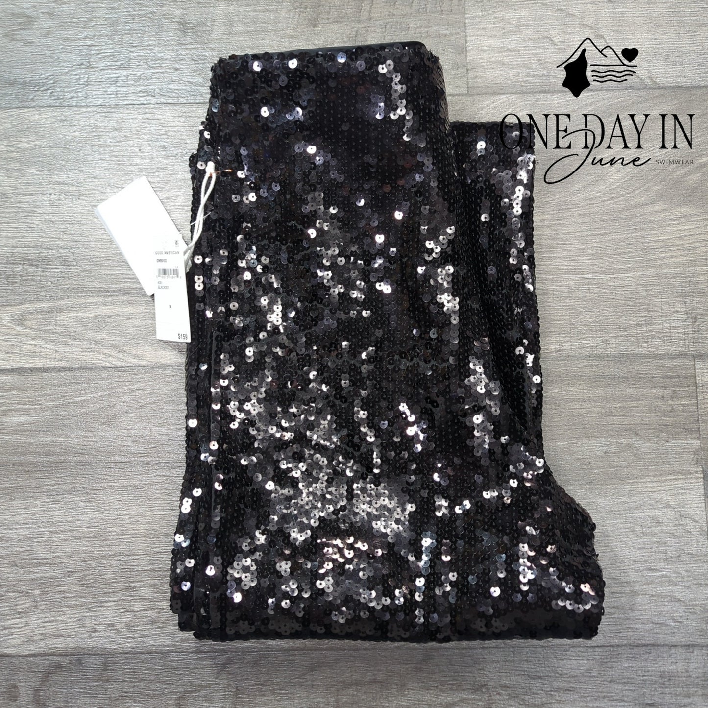 Good American Pull On Sequin High Waist Pants Size M