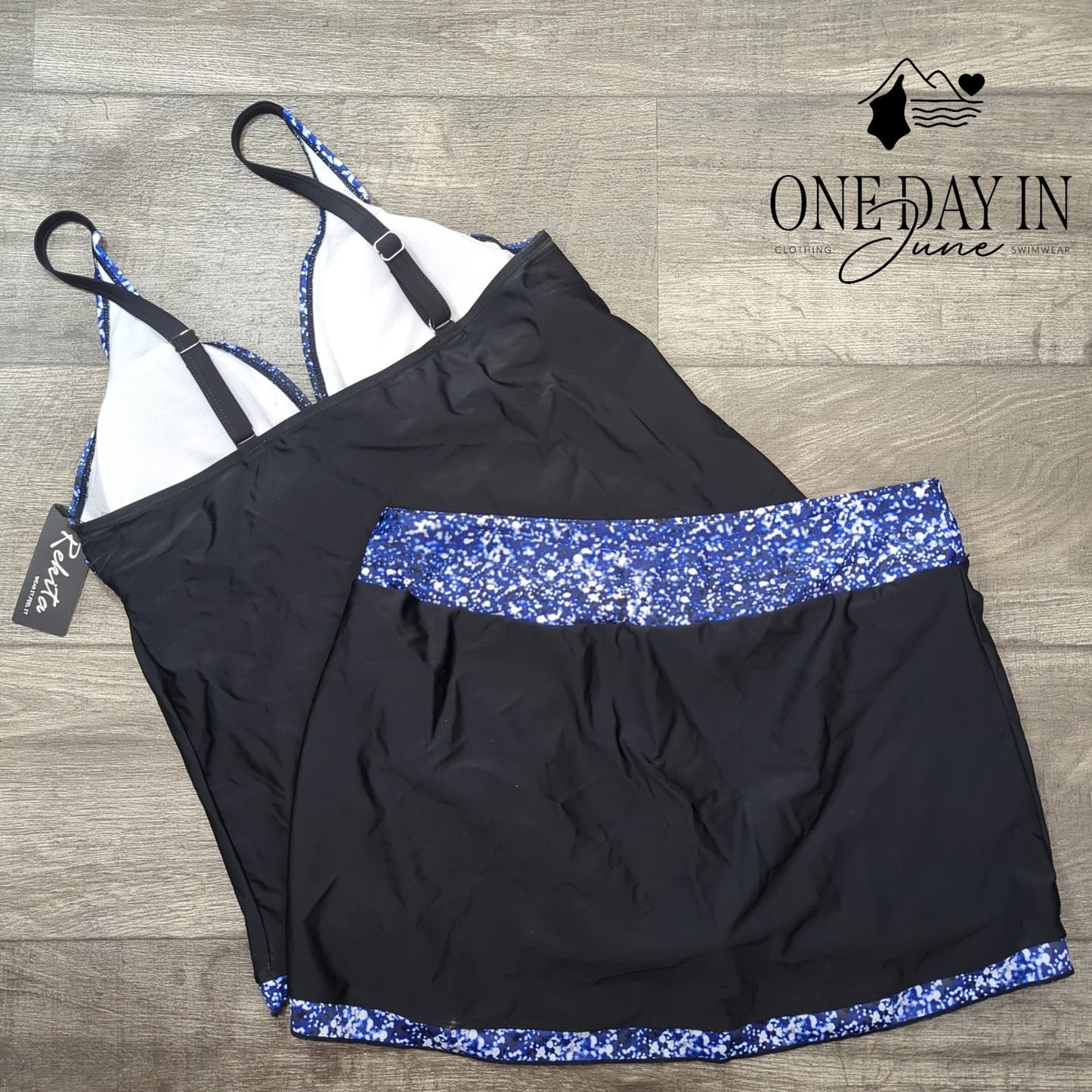 Rekita Skirted Tankini Swimsuit Size XL