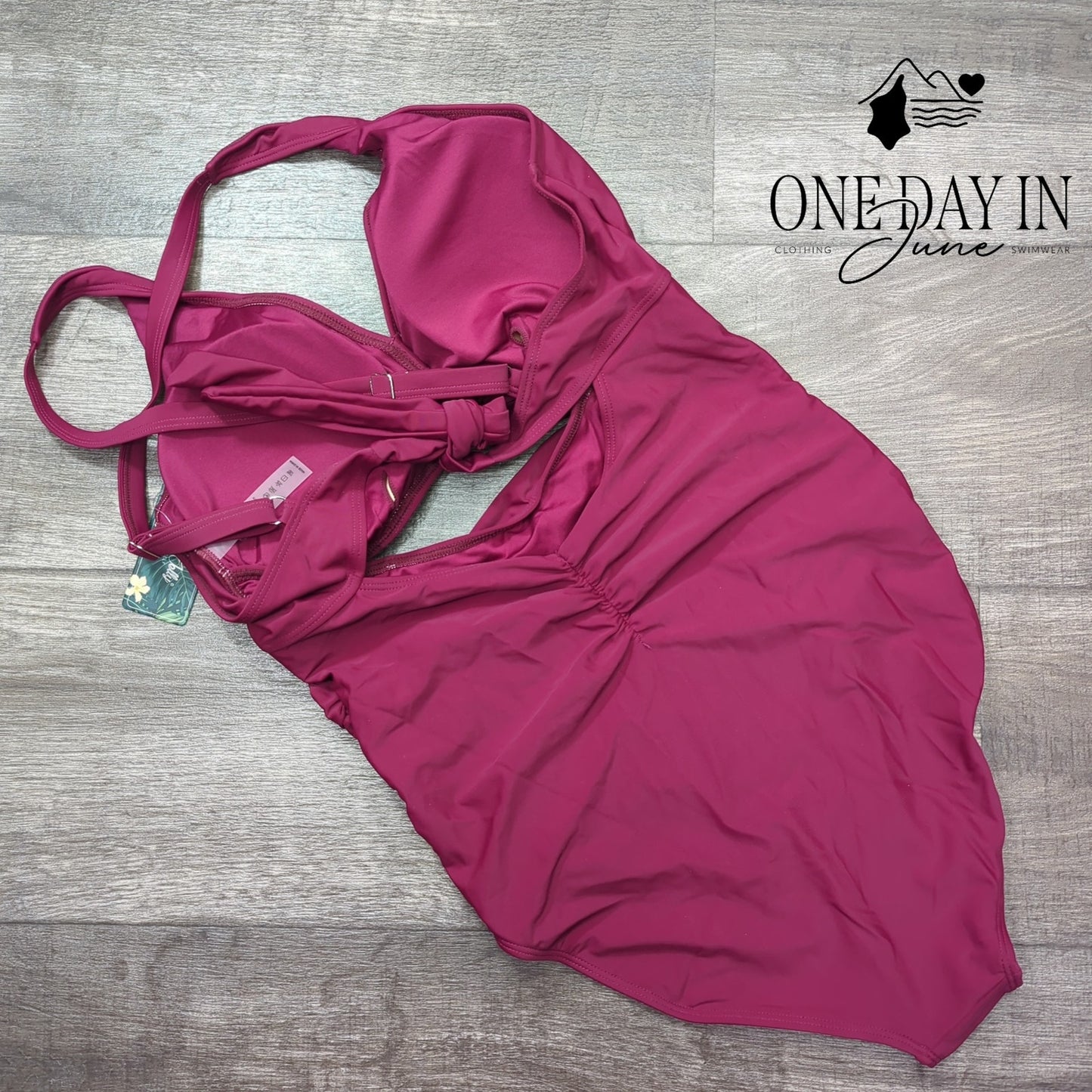 Blooming Jelly Ruched Cutout One Piece Swimsuit Size L