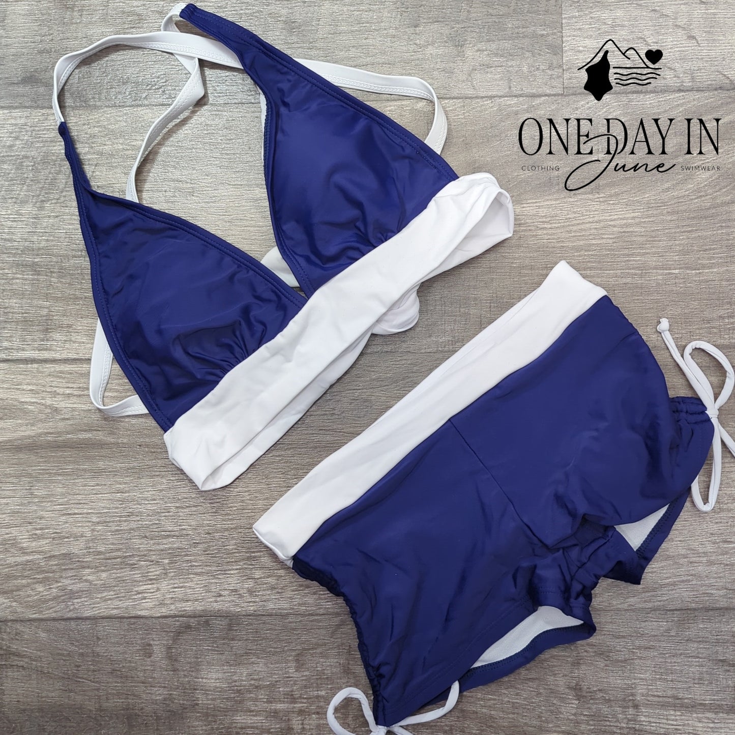 Aleumdr Tie Back Boyshort Bikini Swimsuit Size S