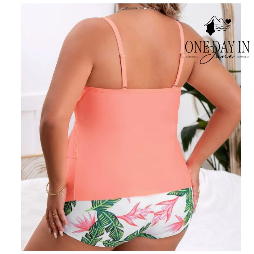 B2Prity Plus Size Boyshort Flounce Bikini Swimsuit Size 5X