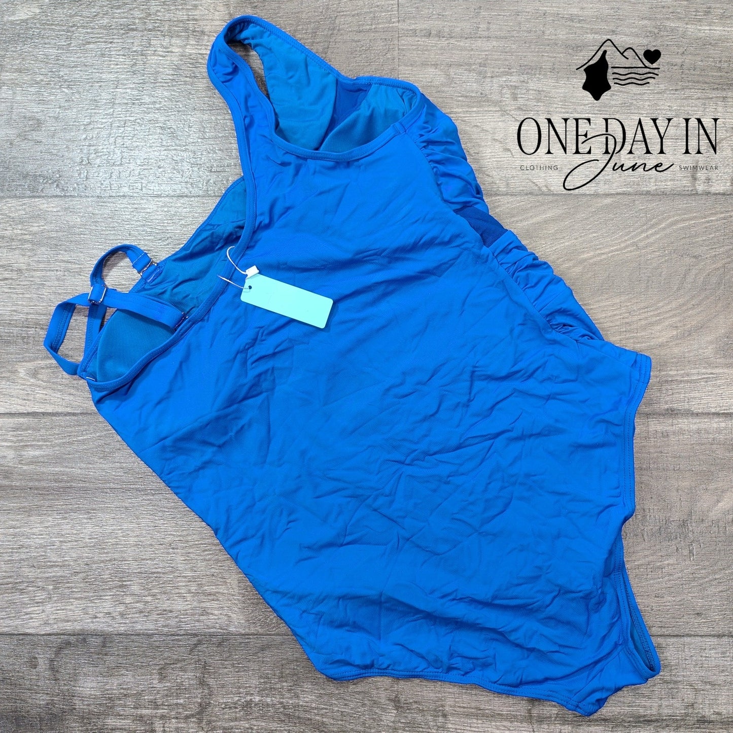 Aqua Eve Plus Size One Shoulder Mesh Cutout One Piece Swimsuit Size 16W