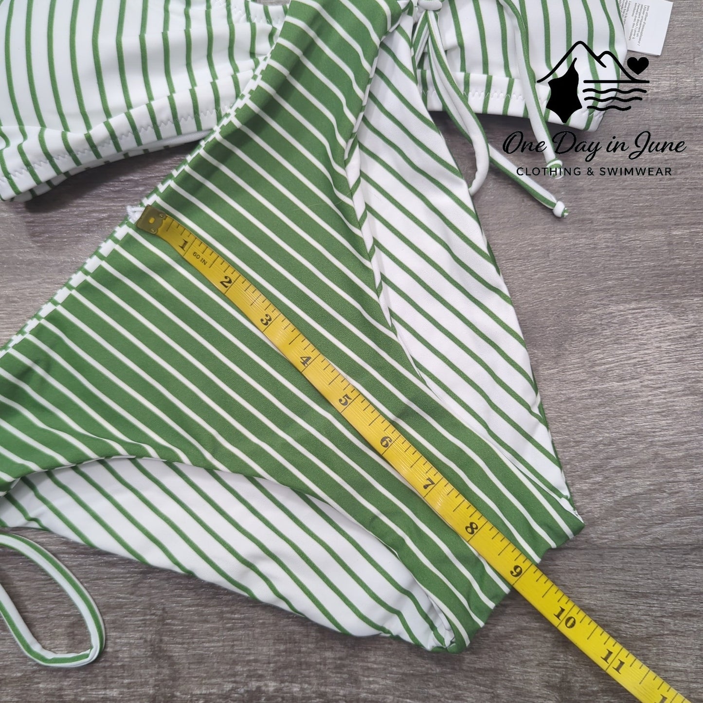 Cupshe Reversible Bottom Braid Back Tie Side Bikini Swimsuit Size S