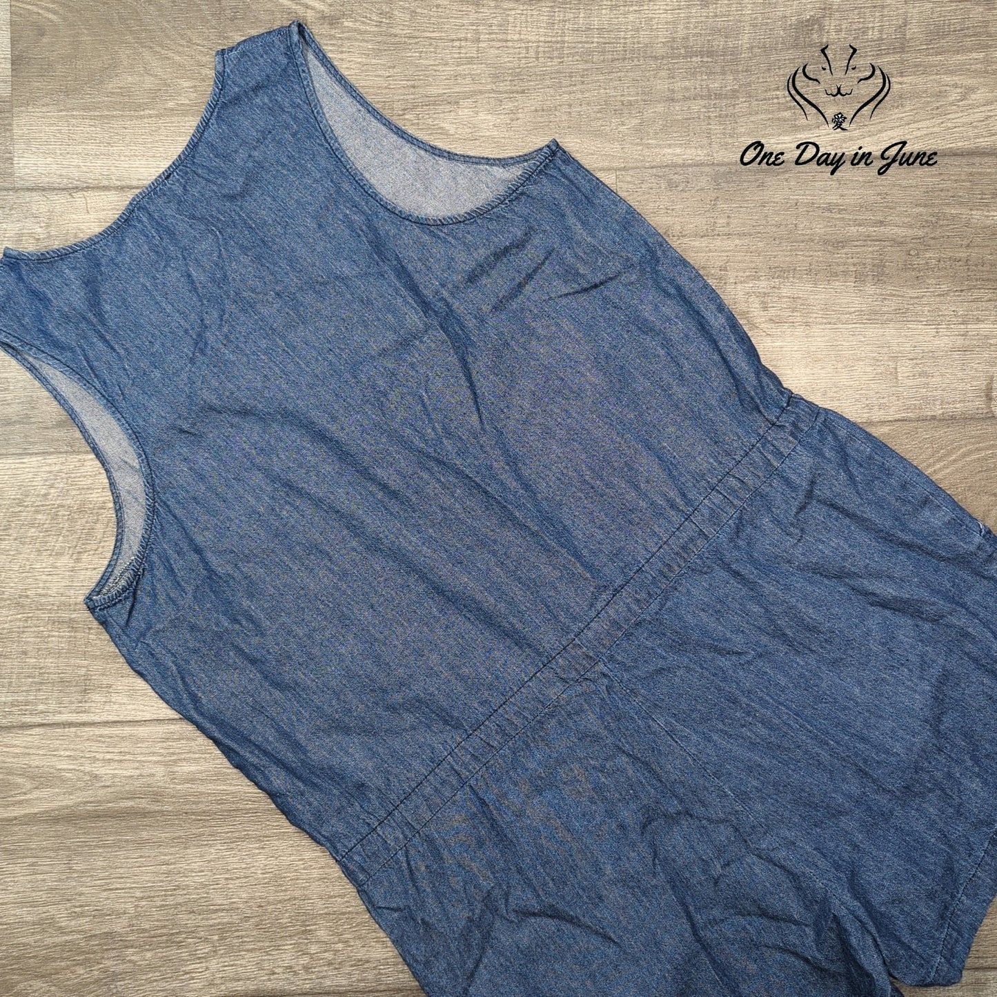 Lumiere Sleeveless Denim Romper Size L