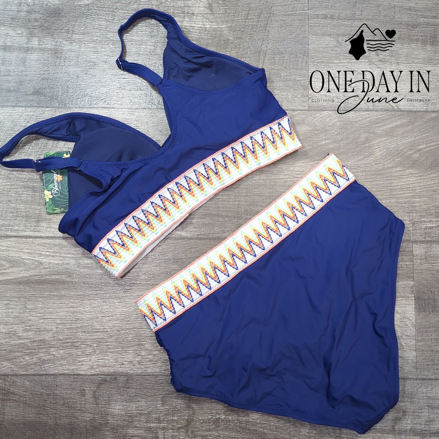 Blooming Jelly Twist Front High Waist Bikini Swimsuit Size XL