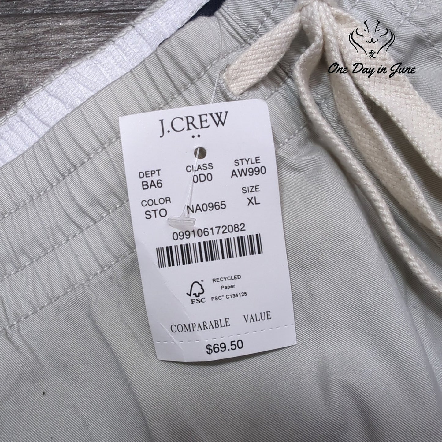J. Crew Drawstring Shorts Size XL