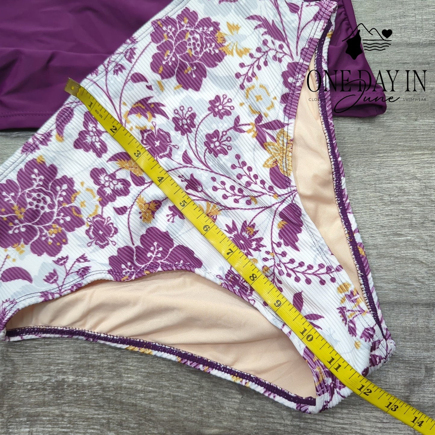 Cupshe Ribbed Bottom Tankini Swimsuit Size M