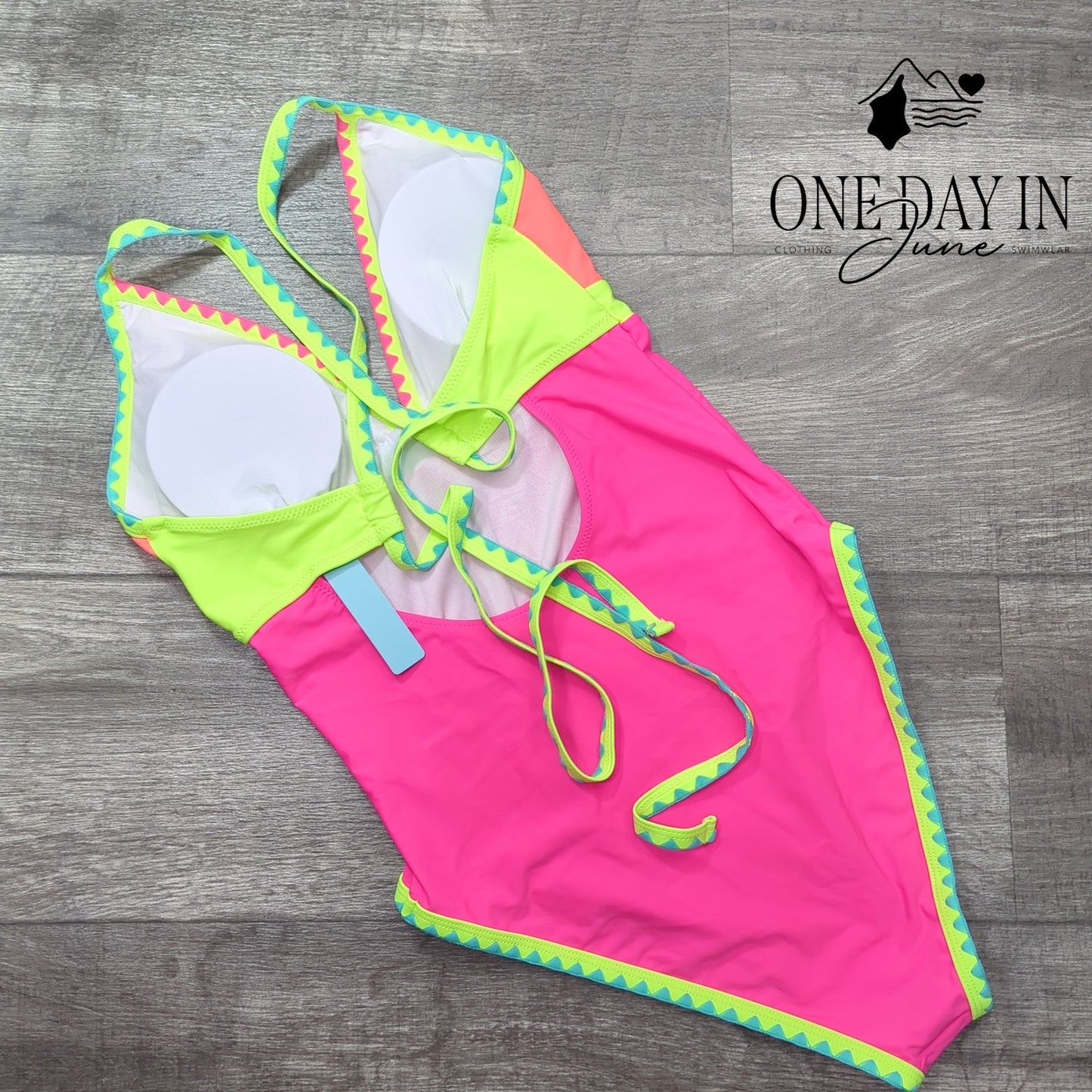 Popvil Colorblock One Piece Swimsuit Size M