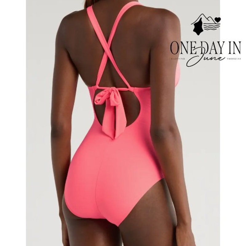 La Blanca High Neck Tummy Control One Piece Swimsuit Size 14