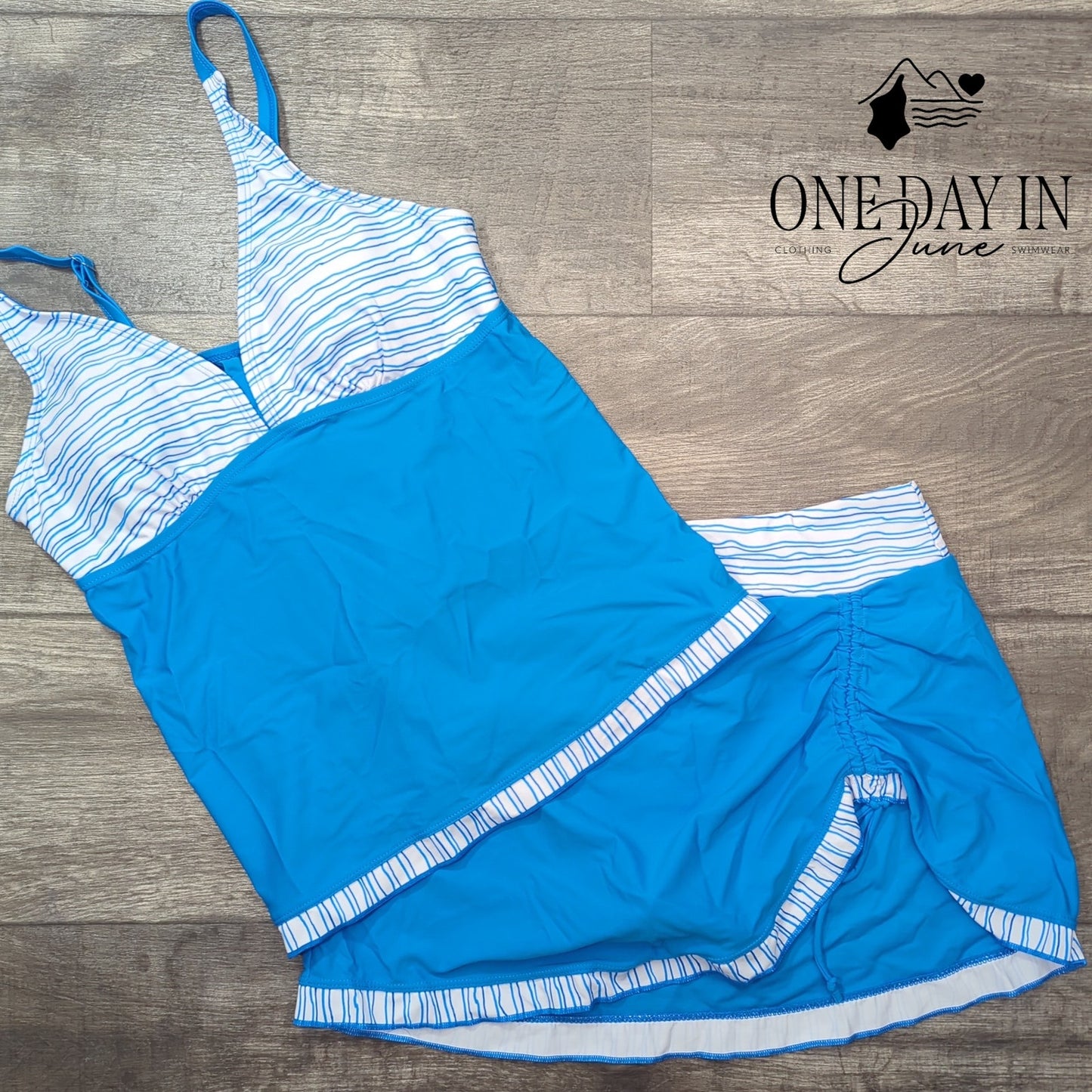 Rekita Skirted Tankini Swimsuit Size M