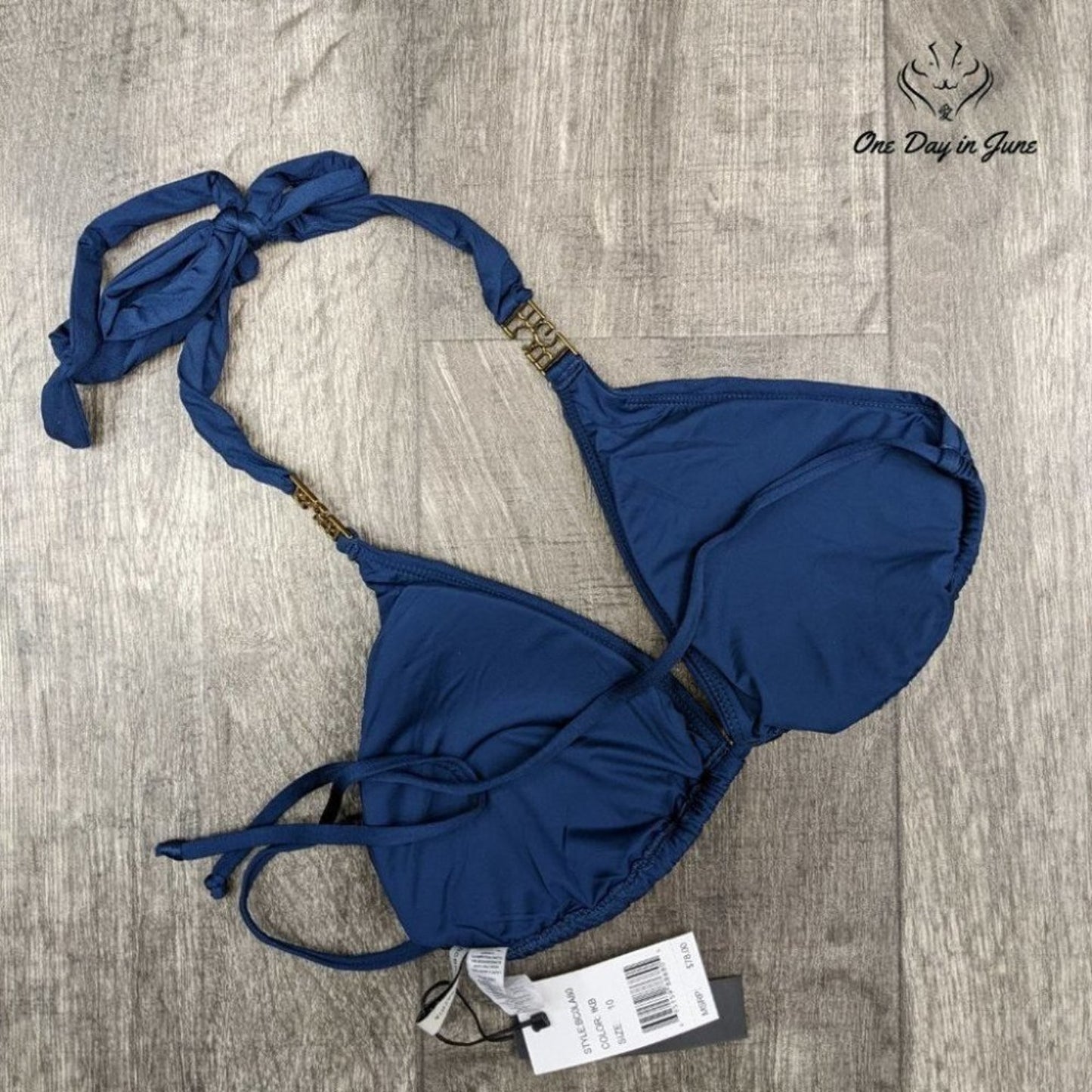 Bcbgmaxazria Ruched Trinagle Halter Top Size 6