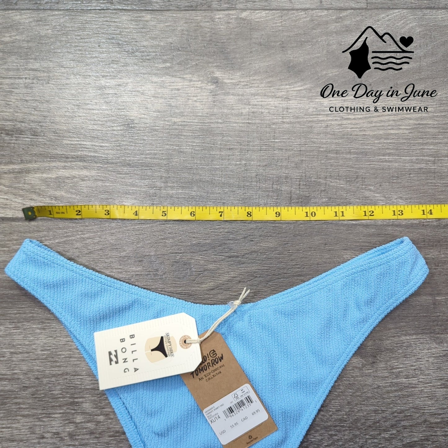 Billabong Textured Skimpy Hike Bikini Bottom Size XL