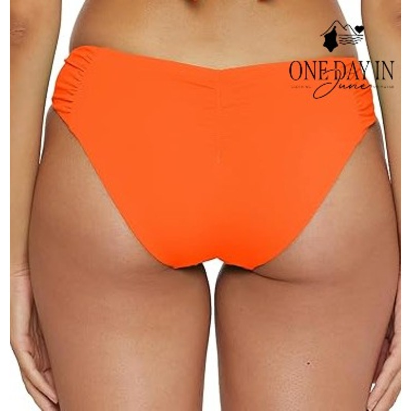 Becca Ruched Back moderate Bikini Bottom Size L
