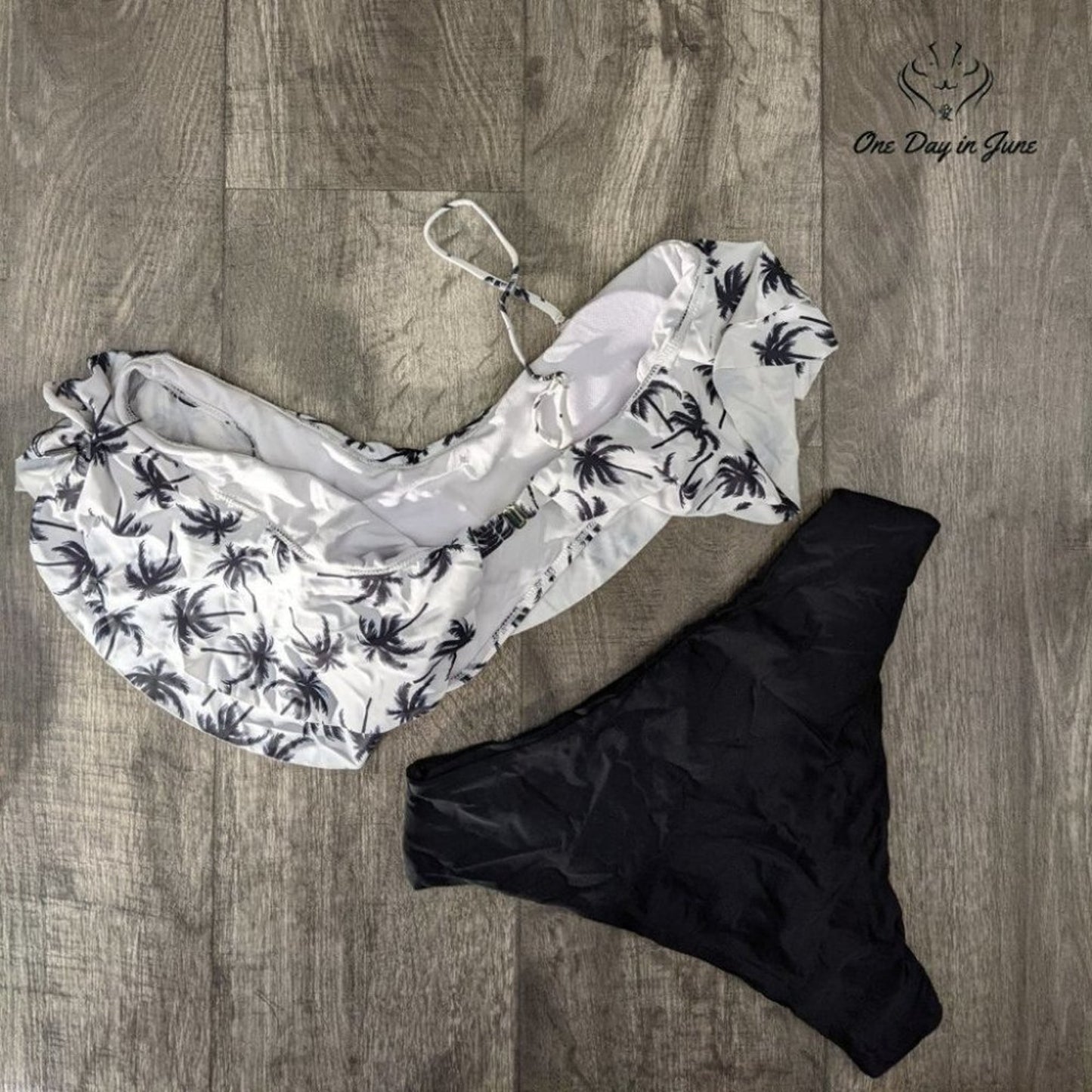 Forny Ruffle One Shoulder Bikini Swimsuit Size XL