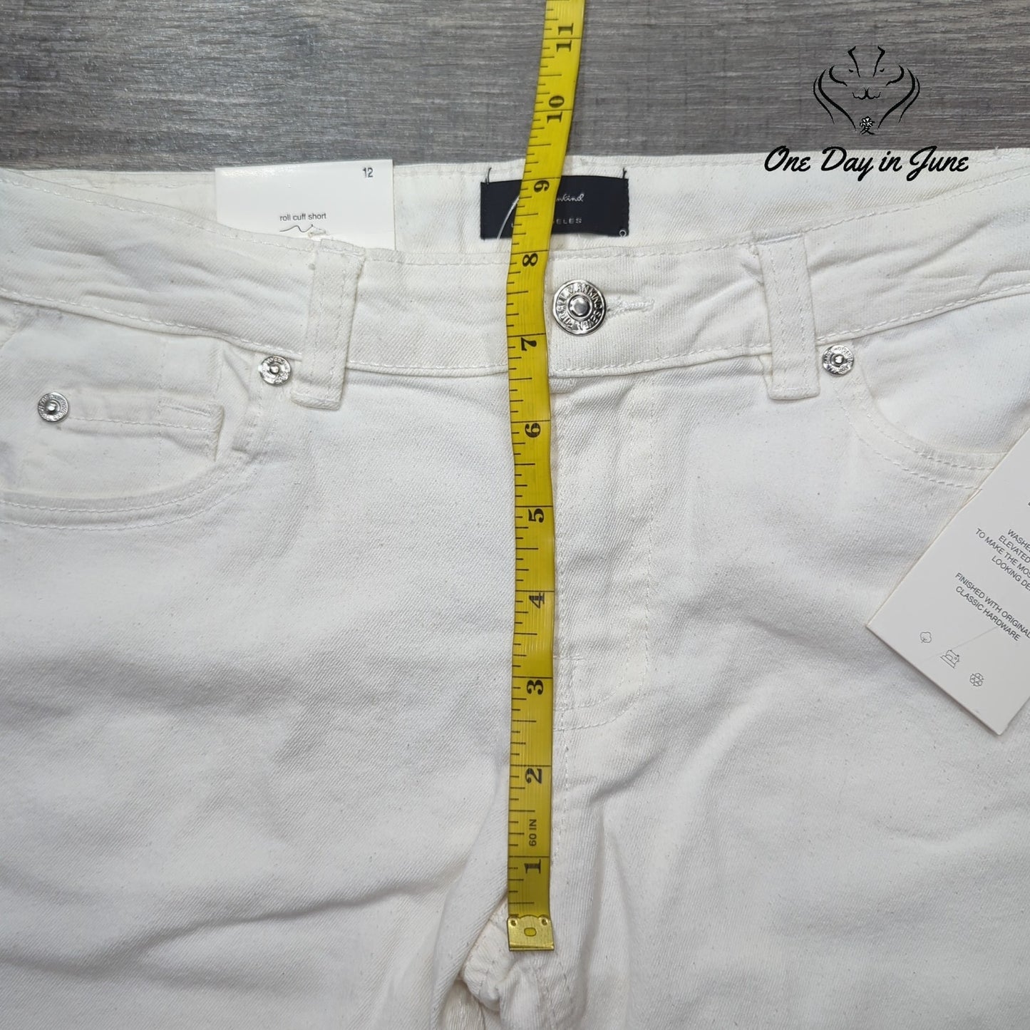 7 For All Mankind Roll Cuff Jean Shorts Size 12