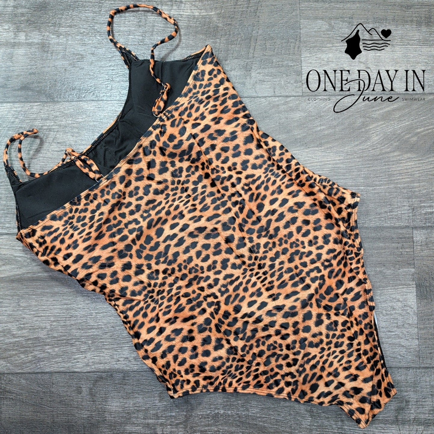 Aleumdr Leopard One Piece Swimsuit Size XL