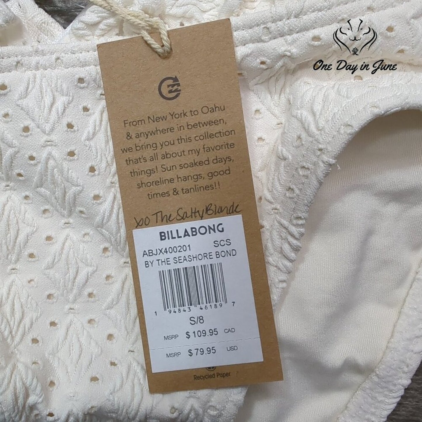 Billabong By The Seashore Bikini Bottom Size S