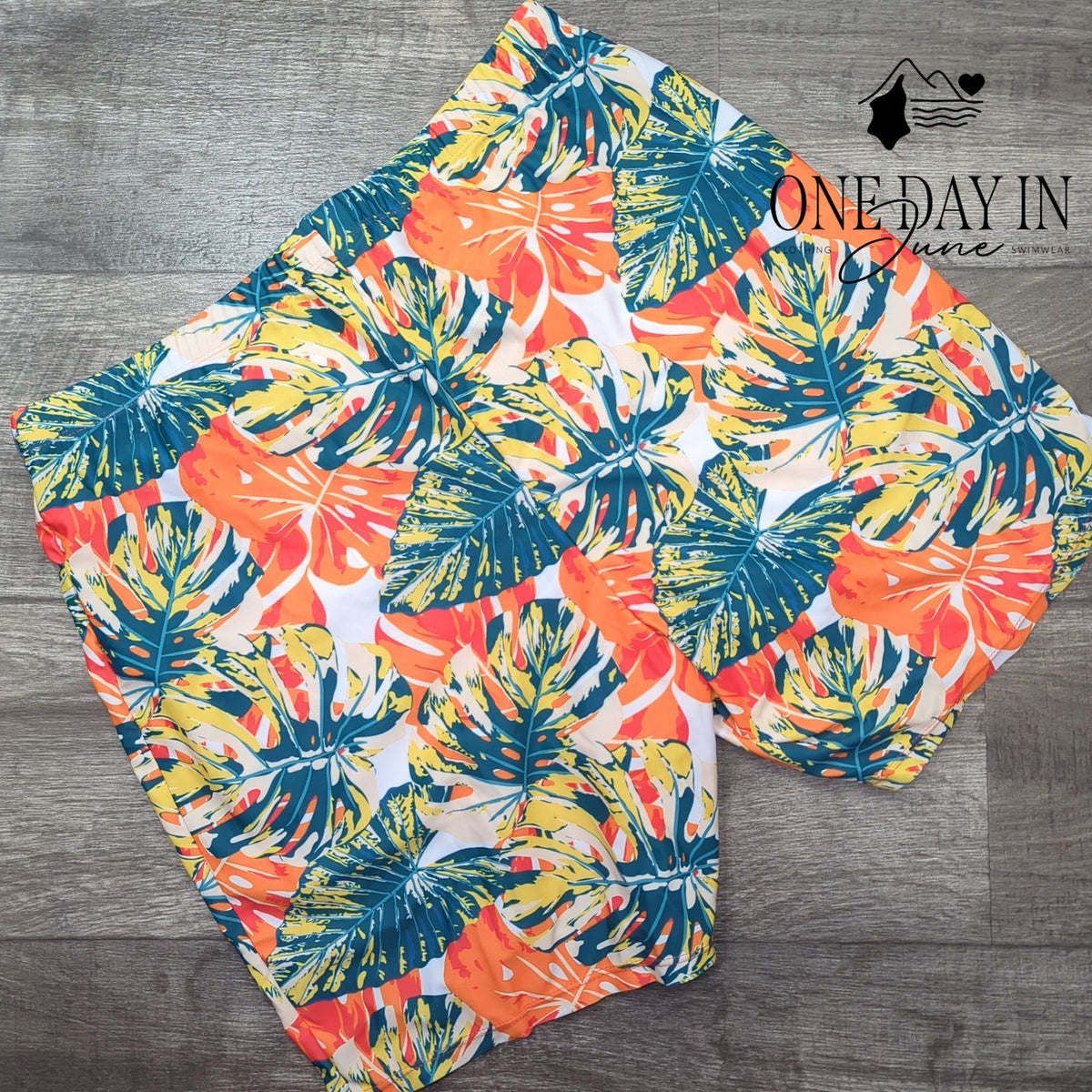 PatPat Tropical Leaf Print Swim Trunks Boardshorts Multicolor Size 2XL