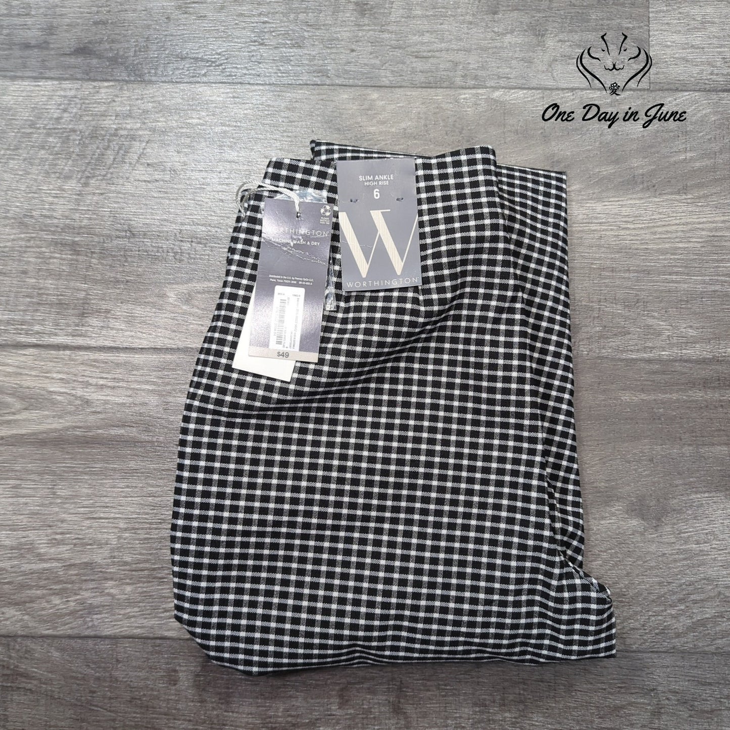 Worthington High Rise Slim Ankle Pants Size 6