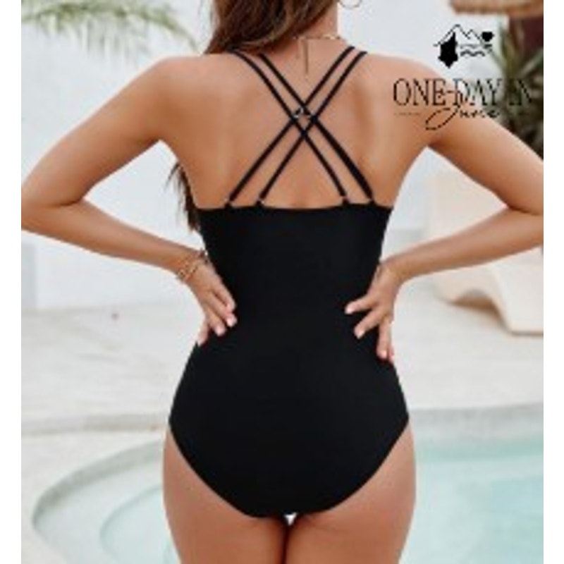 Blooming Jelly Tummy Control Strappy Back One Piece Swimsuit Size M