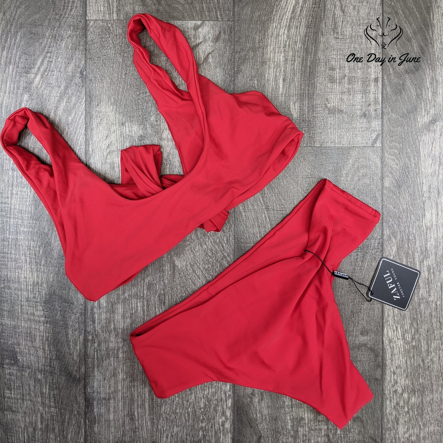 Zaful Front Knot Bikini Swimsuit Size L