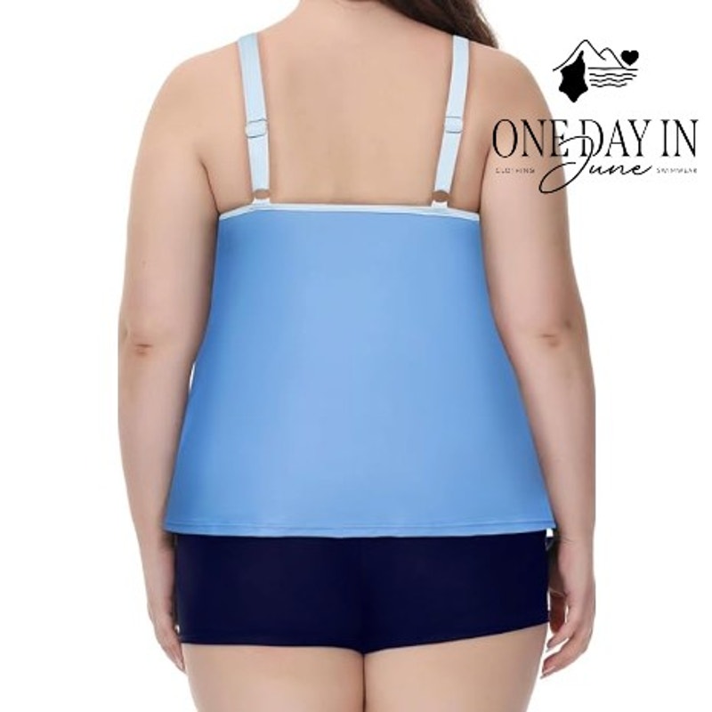 Hanna Nikole Plus Size Boyshort Tankini Swimsuit Size 24W