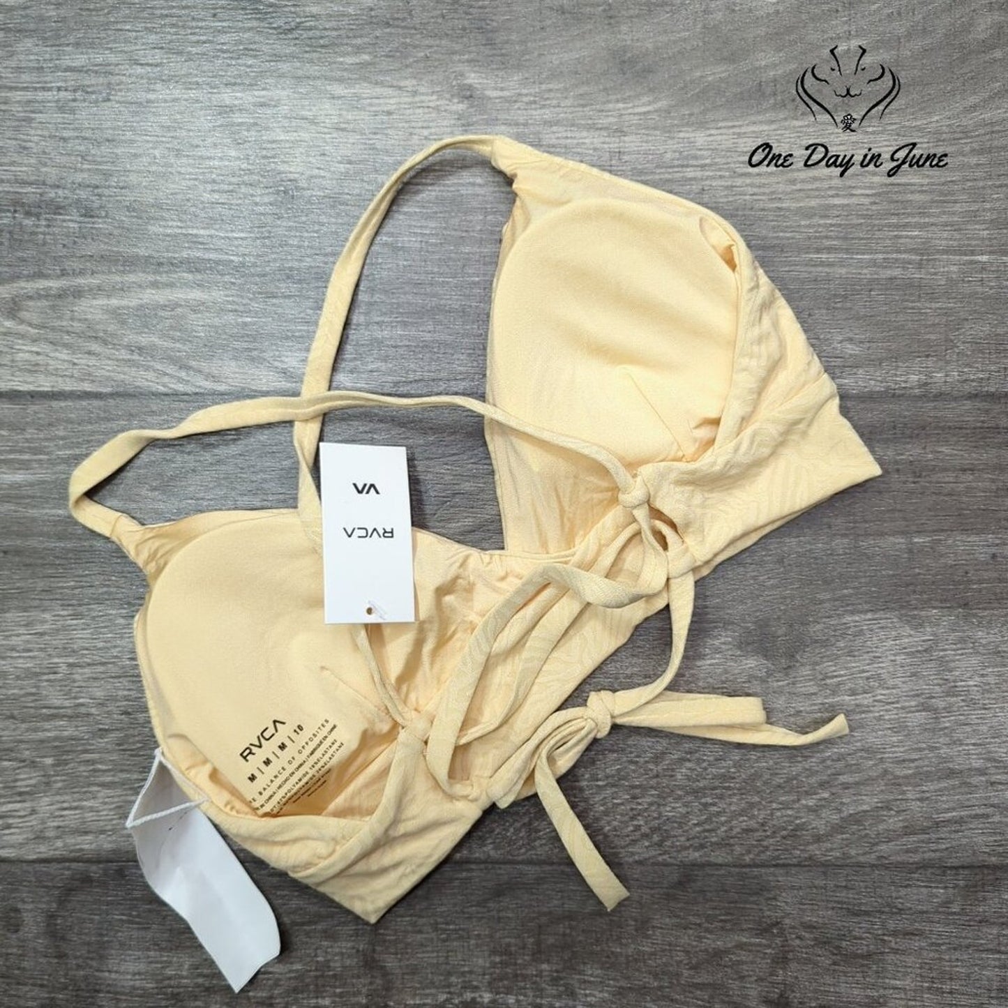 RVCA Run Wild Crossback bikini Top Size M