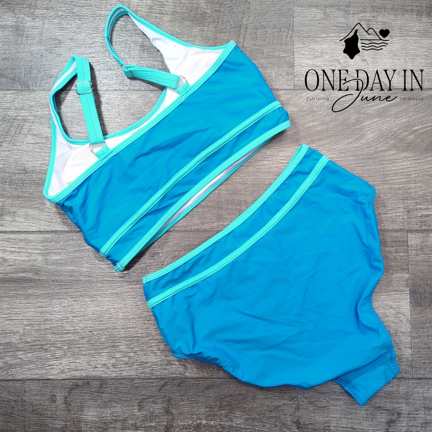 Blooming Jelly High Waist Crop Bikini Swimsuit Size S